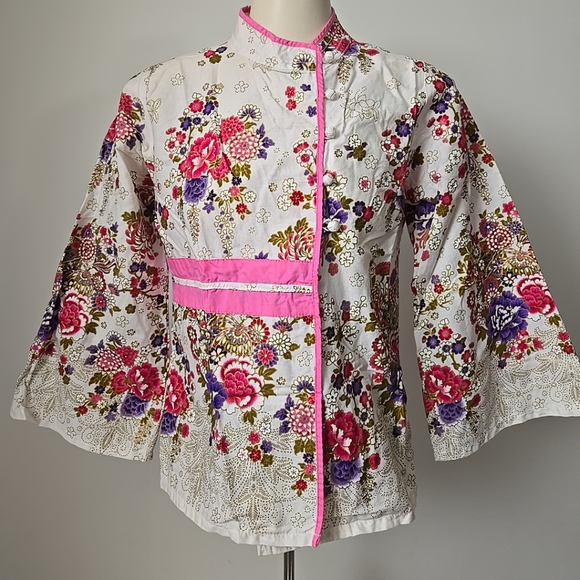 Sakura Floral Nehru Jacket (S/M) - Picture 2 of 10